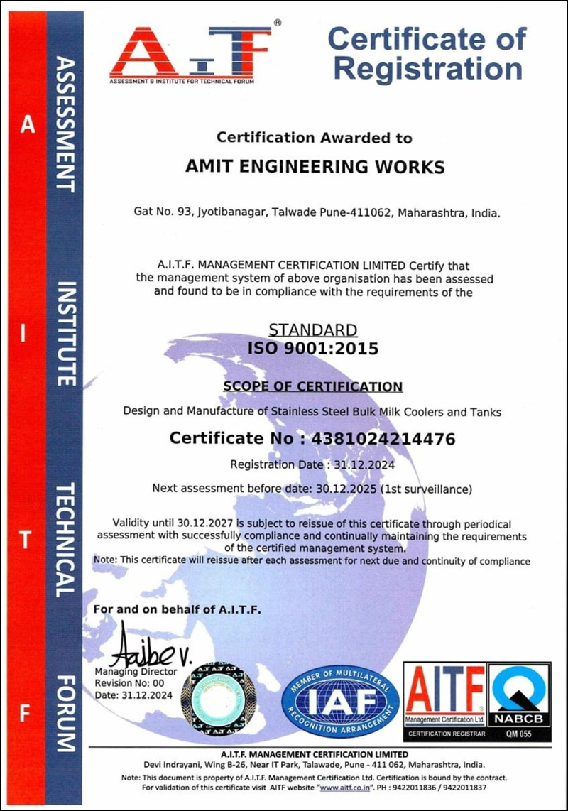 ISO certificate